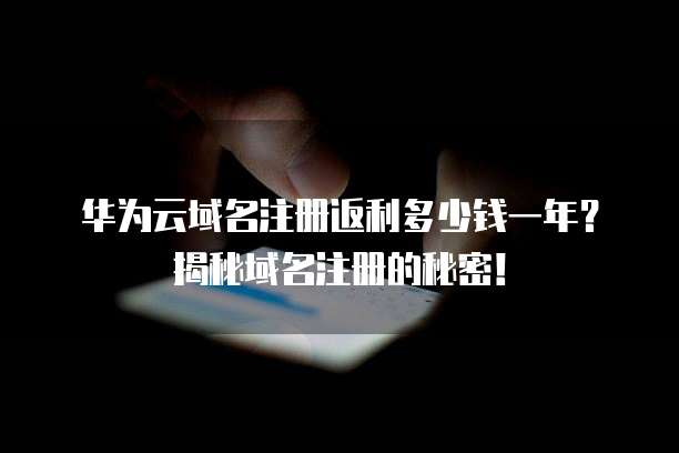 华为云域名注册返利多少钱一年？揭秘域名注册的秘密！
