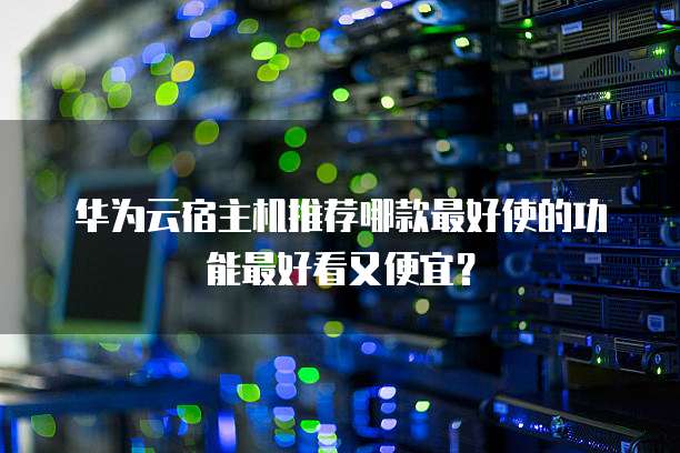 华为云宿主机推荐哪款最好使的功能最好看又便宜?
