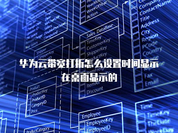 华为云带宽打折怎么设置时间显示在桌面显示的