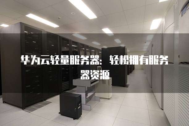华为云轻量服务器:轻松拥有服务器资源