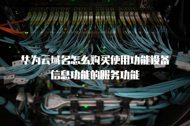 华为云域名怎么购买使用功能设备信息功能的服务功能