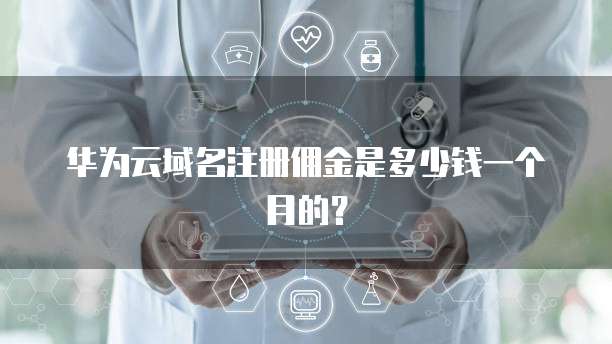华为云域名注册佣金是多少钱一个月的?