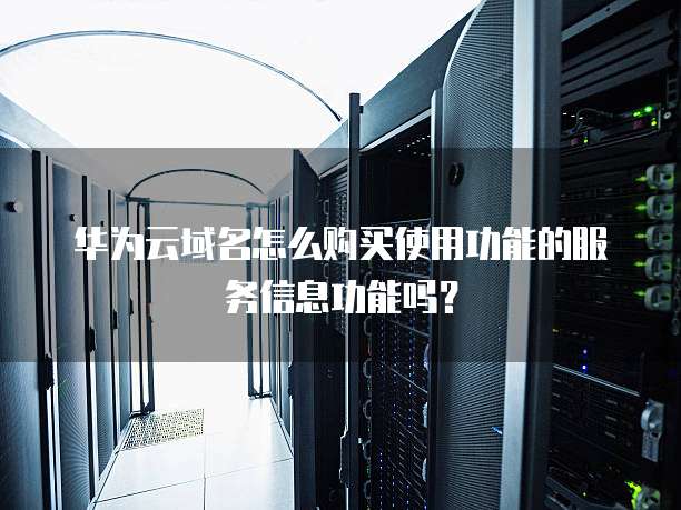 华为云域名怎么购买使用功能的服务信息功能吗?