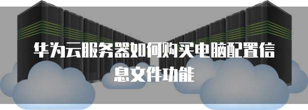 华为云服务器如何购买电脑配置信息文件功能