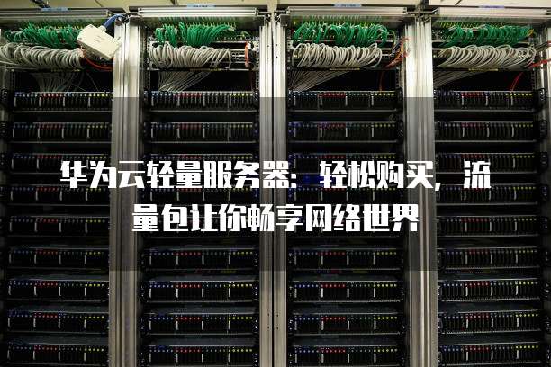 华为云轻量服务器:轻松购买,流量包让你畅享网络世界