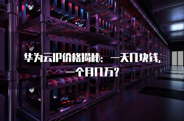 华为云IP价格揭秘:一天几块钱,一个月几万?