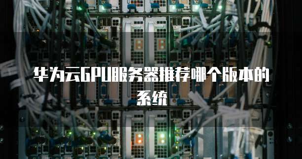 华为云GPU服务器推荐哪个版本的系统