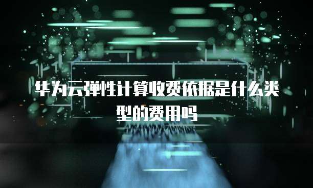 华为云弹性计算收费依据是什么类型的费用吗
