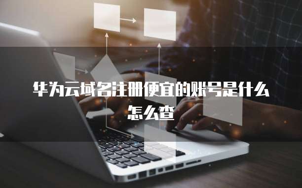 华为云域名注册便宜的账号是什么怎么查