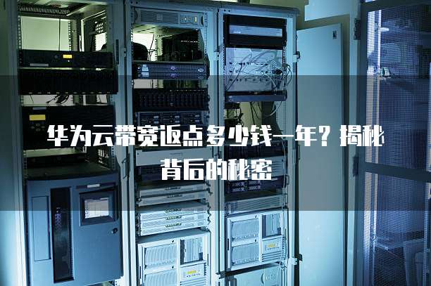 华为云带宽返点多少钱一年?揭秘背后的秘密