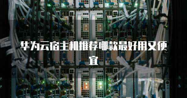 华为云宿主机推荐哪款最好用又便宜