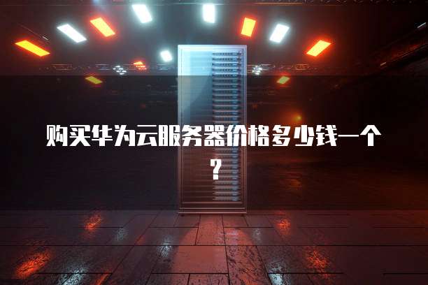 购买华为云服务器价格多少钱一个？