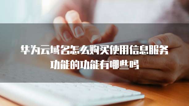 华为云域名怎么购买使用信息服务功能的功能有哪些吗