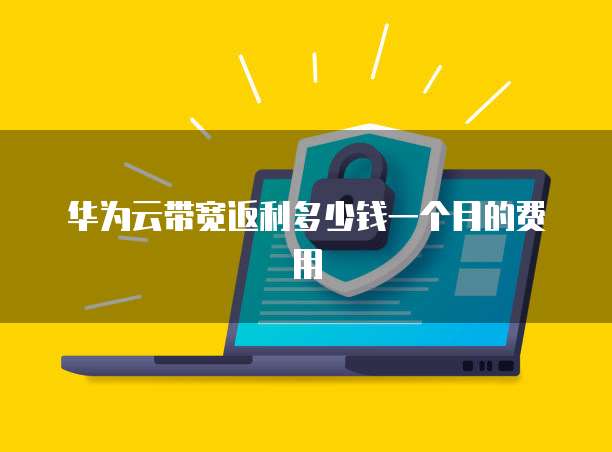 华为云带宽返利多少钱一个月的费用