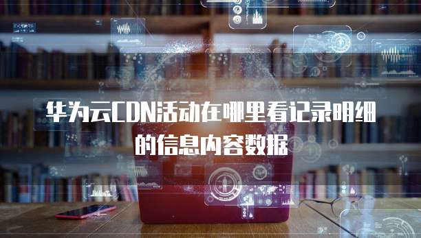 华为云CDN活动在哪里看记录明细的信息内容数据