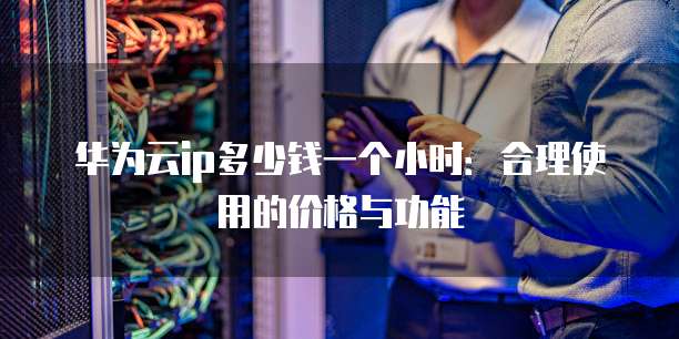 华为云ip多少钱一个小时:合理使用的价格与功能