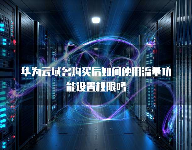 华为云域名购买后如何使用流量功能设置权限吗
