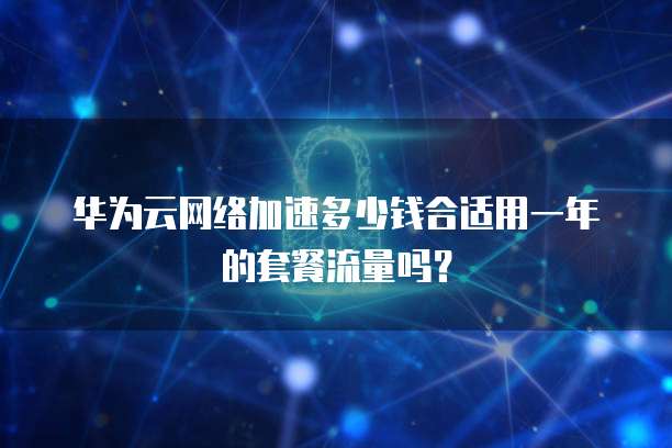华为云网络加速多少钱合适用一年的套餐流量吗?