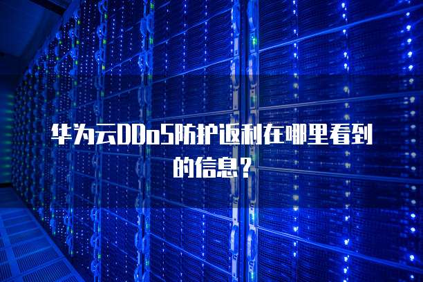 华为云DDoS防护返利在哪里看到的信息？