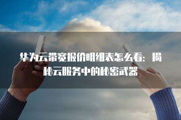 华为云带宽报价明细表怎么看:揭秘云服务中的秘密武器