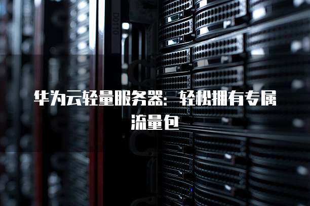 华为云轻量服务器:轻松拥有专属流量包