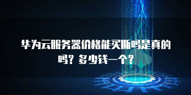 华为云服务器价格能买断吗是真的吗?多少钱一个?