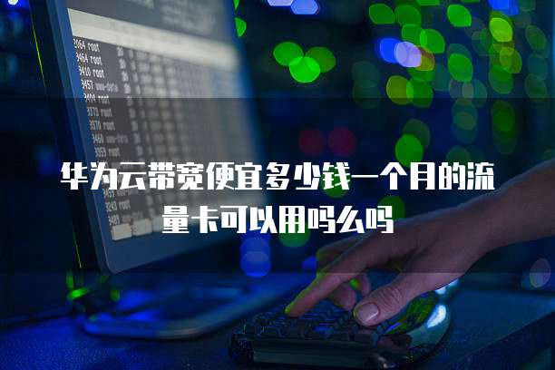 华为云带宽便宜多少钱一个月的流量卡可以用吗么吗