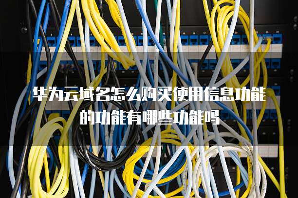 华为云域名怎么购买使用信息功能的功能有哪些功能吗
