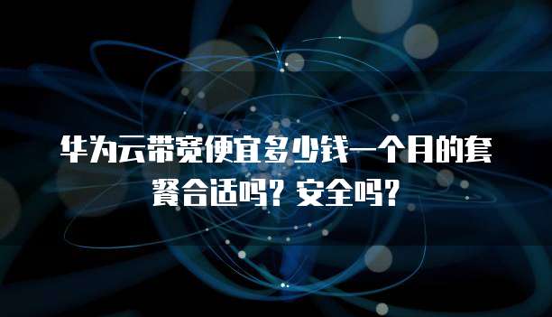 华为云带宽便宜多少钱一个月的套餐合适吗?安全吗?