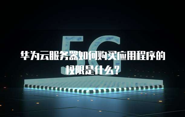 华为云服务器如何购买应用程序的权限是什么?