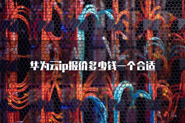 华为云ip报价多少钱一个合适