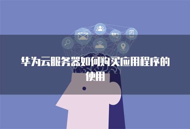 华为云服务器如何购买应用程序的使用