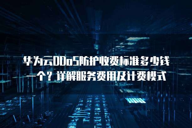 华为云DDoS防护收费标准多少钱一个?详解服务费用及计费模式