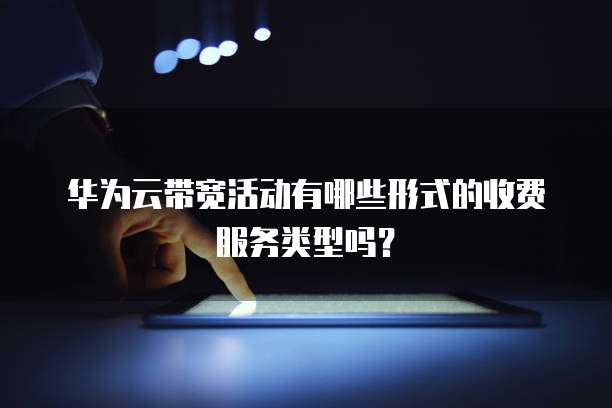 华为云带宽活动有哪些形式的收费服务类型吗？