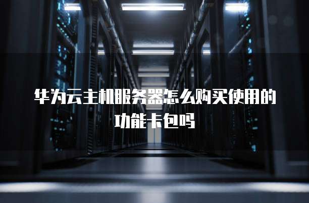 华为云主机服务器怎么购买使用的功能卡包吗