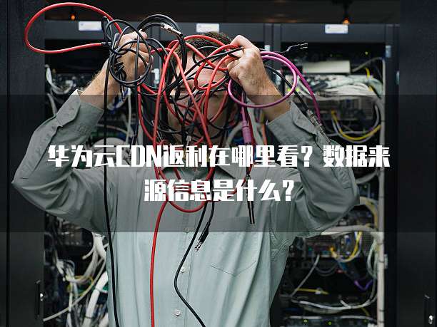 华为云CDN返利在哪里看?数据来源信息是什么?