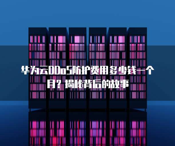华为云DDoS防护费用多少钱一个月?揭秘背后的故事