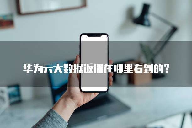 华为云大数据返佣在哪里看到的?
