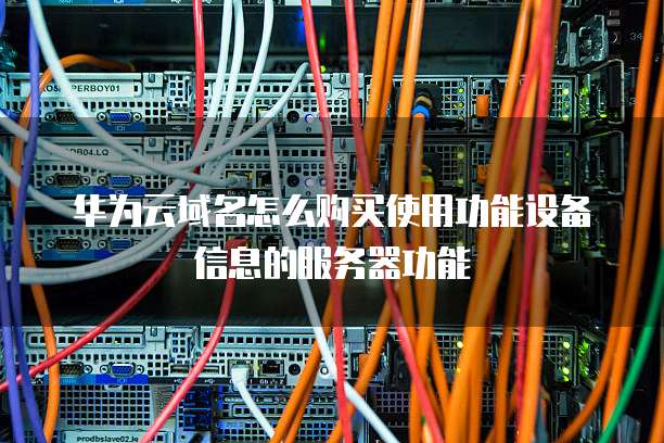 华为云域名怎么购买使用功能设备信息的服务器功能