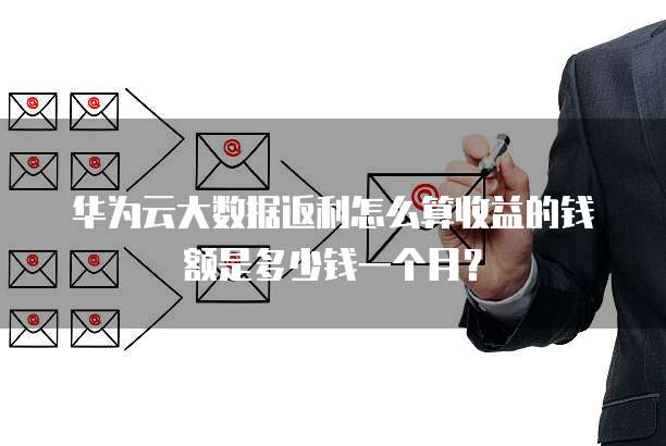华为云大数据返利怎么算收益的钱额是多少钱一个月?