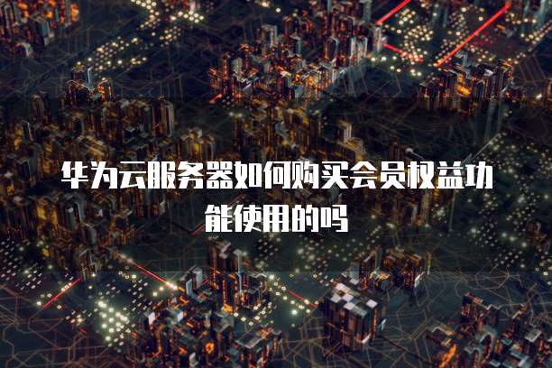 华为云服务器如何购买会员权益功能使用的吗