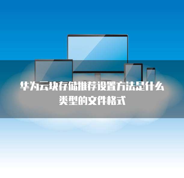 华为云块存储推荐设置方法是什么类型的文件格式