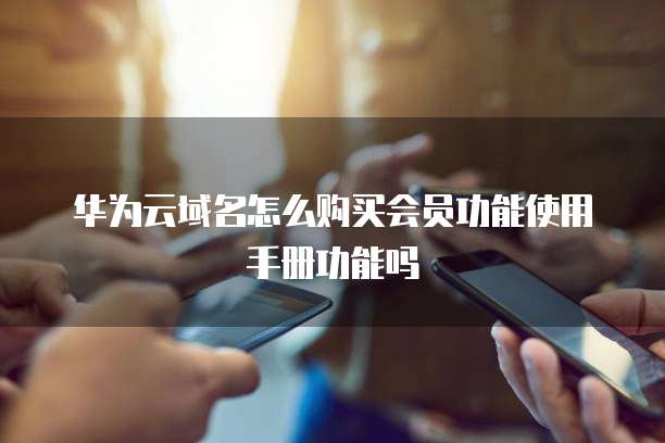华为云域名怎么购买会员功能使用手册功能吗
