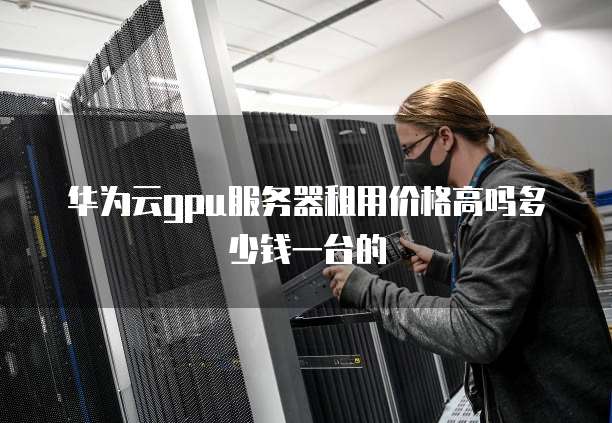 华为云gpu服务器租用价格高吗多少钱一台的