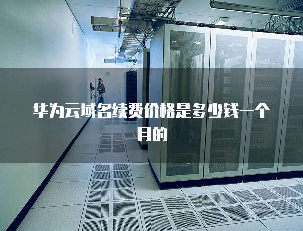 华为云域名续费价格是多少钱一个月的