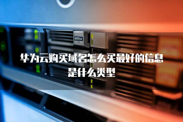 华为云购买域名怎么买最好的信息是什么类型