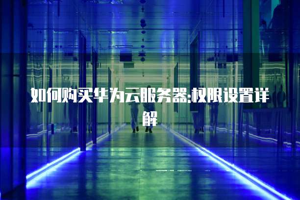 如何购买华为云服务器:权限设置详解