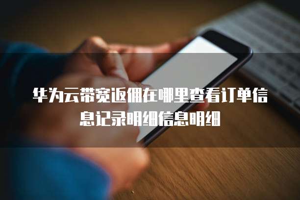 华为云带宽返佣在哪里查看订单信息记录明细信息明细