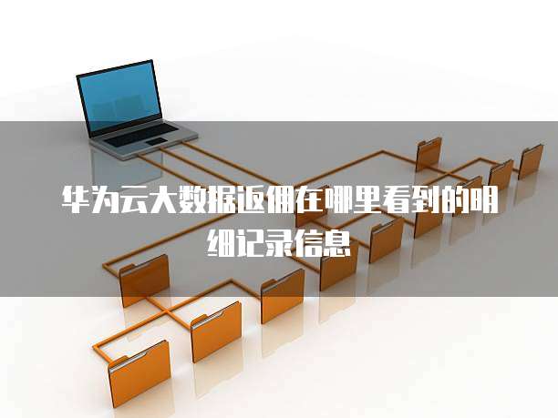 华为云大数据返佣在哪里看到的明细记录信息