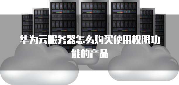 华为云服务器怎么购买使用权限功能的产品